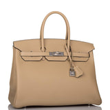 Hermès Birkin 35 Trench Clemence Finition Palladium