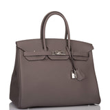 Hermès Birkin 35 cm Étain Togo Finition palladium