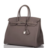 Hermès Birkin 35 cm Étain Togo Finition palladium