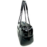 Sac Bowling Chanel en Cuir Verni et Agneau