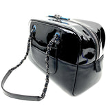 Sac Bowling Chanel en Cuir Verni et Agneau
