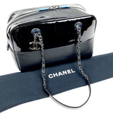 Sac Bowling Chanel en Cuir Verni et Agneau