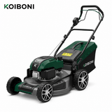 KOIBONI PowerCut 23-inch 200cc AutoDrive lawn mower with a cutting deck and adjustable handle, ready for yard work.