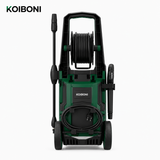 KOIBONI PowerFlow 1800W high-pressure washer with adjustable nozzle and durable design for effective outdoor cleaning.