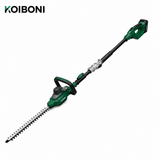 KOIBONI TrimMaster 20V PowerCut cordless hedge trimmer with dual blades and ergonomic handle for precise garden hedge trimming.