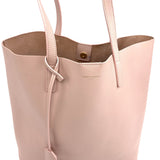 SAINT LAURENT Leather Shopper Tote Tall
