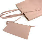 SAINT LAURENT Leather Shopper Tote Tall