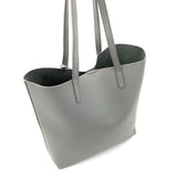 SAINT LAURENT Leather Shopper Tote Tall