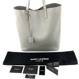 SAINT LAURENT Leather Shopper Tote Tall