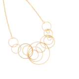 Collier pendentif cercle géométrique tendance