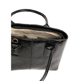 Sac à main texturé effet croco pour femme