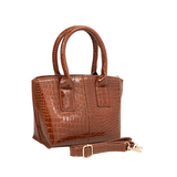 Sac à main texturé marron chic