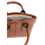 Sac à main texturé marron chic