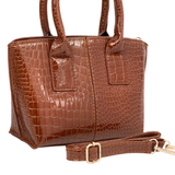 Sac à main texturé marron chic