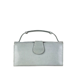 Pochette en cuir à poignée amovible – Gris