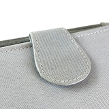 Pochette en cuir à poignée amovible – Gris