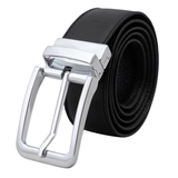 Ceinture unie noire pour homme