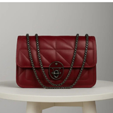 Maroon bob bag clutch