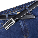 Ceinture noire habillée – Finition unie