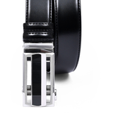 Ceinture noire habillée – Finition unie