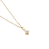 Collier délicat en plaqué or et diamant pour femme