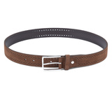 Ceinture en daim marron texturé pour homme