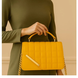 Yellow shoulder bag
