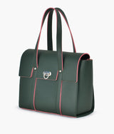 Army green color carry-all satchel bag