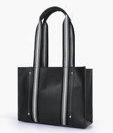 Black long strap tote bag for women