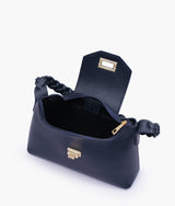 Blue color  purse with braided strap