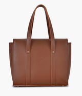 Sac à bandoulière fourre-tout marron pour femme