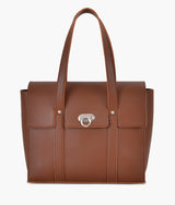 Sac à bandoulière fourre-tout marron pour femme