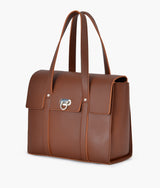 Sac à bandoulière fourre-tout marron pour femme