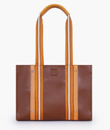 Sac cabas marron à longue bandoulière pour femme