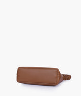 Brown color  purse with braided strap