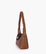 Brown color  purse with braided strap