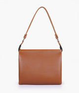 Sac à main trio en daim marron torsadé