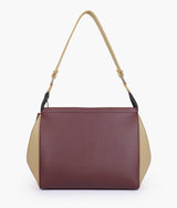 Sac torsadé trio de couleurs bordeaux et blanc cassé
