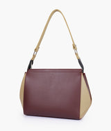 Sac torsadé trio de couleurs bordeaux et blanc cassé