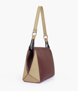 Sac torsadé trio de couleurs bordeaux et blanc cassé