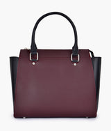 Burgundy color classic top-handle bag