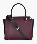 Burgundy color classic top-handle bag