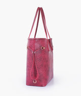 Burgundy crocodile neverfull tote bag for women