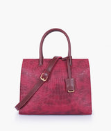 Sac à main vintage en crocodile rouge