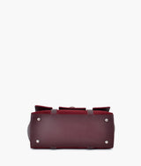 Sac cartable fourre-tout en daim bordeaux pour femme