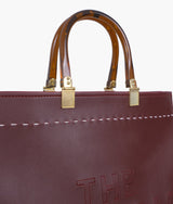 Sac cabas signature bordeaux