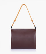 Sac à main trio twist de couleur marron foncé et moutarde