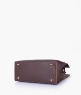 Sac à main vintage en crocodile couleur violet foncé