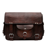 Sac messager en cuir heritage marron