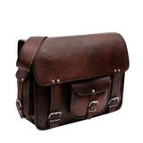 Sac messager en cuir heritage marron